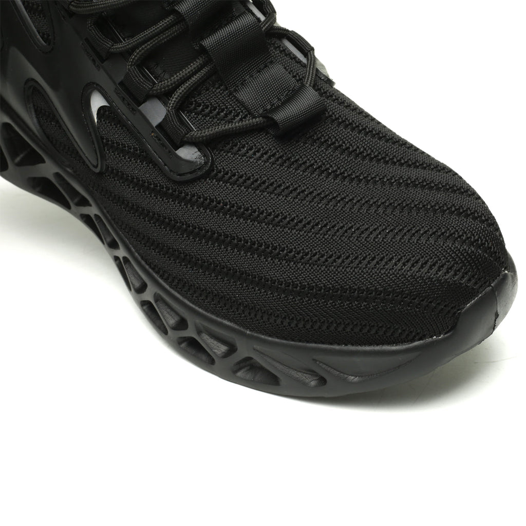 Knitted Steel Toe Safety Sneakers - Breathable Wide-Opening Work Shoes