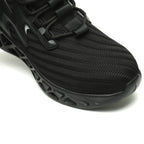 Knitted Steel Toe Safety Sneakers - Breathable Wide-Opening Work Shoes