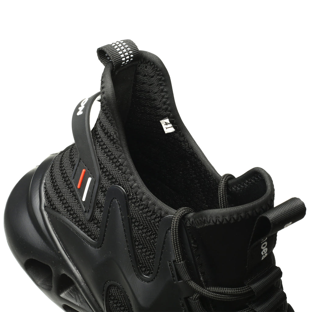 Knitted Steel Toe Safety Sneakers - Breathable Wide-Opening Work Shoes