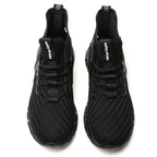 Knitted Steel Toe Safety Sneakers - Breathable Wide-Opening Work Shoes