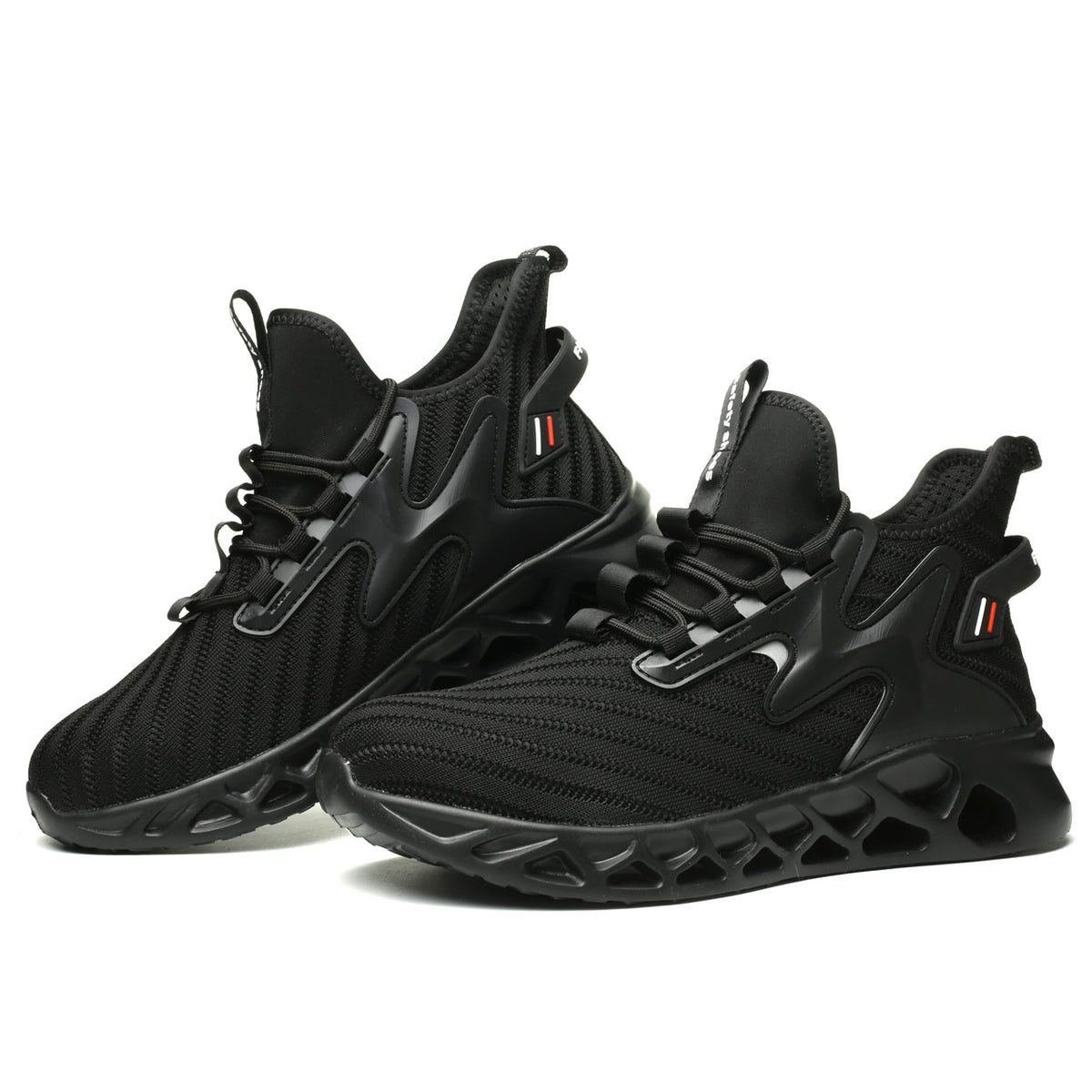 Knitted Steel Toe Safety Sneakers - Breathable Wide-Opening Work Shoes