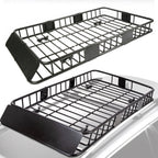 HECASA Upgrade Adjustable Roof Rack Cargo Carrier with Extension,64" x 39" x 6'' Universal, 250LBS Weight Capacity Heavy Duty Steel Car SUV ,Top