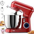 Honinst 6.5 QT Electric Stand Mixer, 10+P Speeds Lightweight with Tilt-Head Kitchen Stand Mixer, Dough Hook, Whisk, Beater and Bowl, Food Mixer for