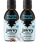 Javvy Cold Brew Iced Coffee Concentrate, 2 Pack Vanilla, Arabica Coffee Beverages, 35X Liquid Coffee Concentrate, Instant Coffee Alternative