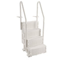 KFFKFF 4-Step Above Ground Pool Ladder, Anti-Slip Pool Steps with Dual Handrails, Supports 400 lbs, Fits 48-54" Inground & Above-Ground Pools, Creamy