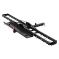 KFFKFF Steel Motorcycle Carrier, 600 LBS Capacity, Includes Ramp, Tie-Down Straps & Stabilizer, Fits 2" Hitch Receivers on Cars & Trucks