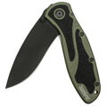 Kershaw Blur Olive and Black Pocket Knife, 3.4" Blade with Assisted Opening