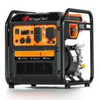 KingChii 4500W Inverter Generator Gas Powered, CO Sensor, ECO Mode, 30A RV Ready Outlet, Portable Outdoor Power Equipment for Camping & Home Backup