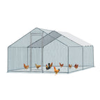 Ktaxon Chicken Coop,13' x 10' Chicken Cage House Metal Hen Run House Waterproof Rabbits Habitat Cage