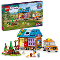 LEGO Friends Mobile Tiny House 41735, Forest Camping Dollhouse Pretend Play Set with Toy Car, Includes Leo & Liann Friendship Mini-Dolls, Gift Idea