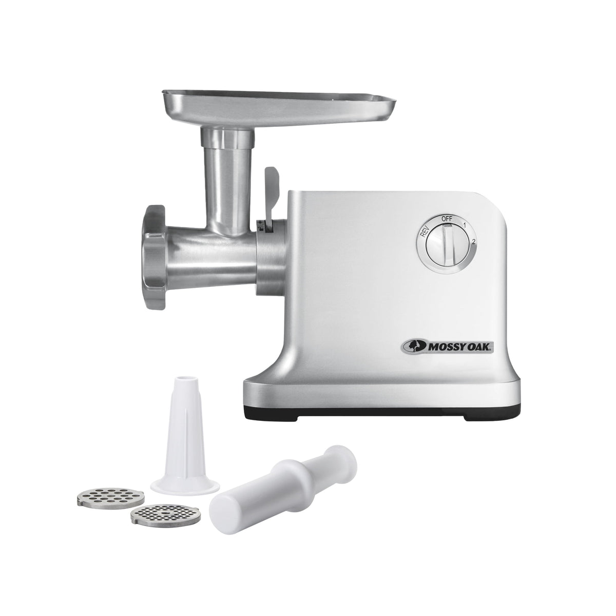Mossy Oak #12 Electric Meat Grinder & Sausage Stuffer with 2 Stainless Steel Grinding Plates, 700 Watts
