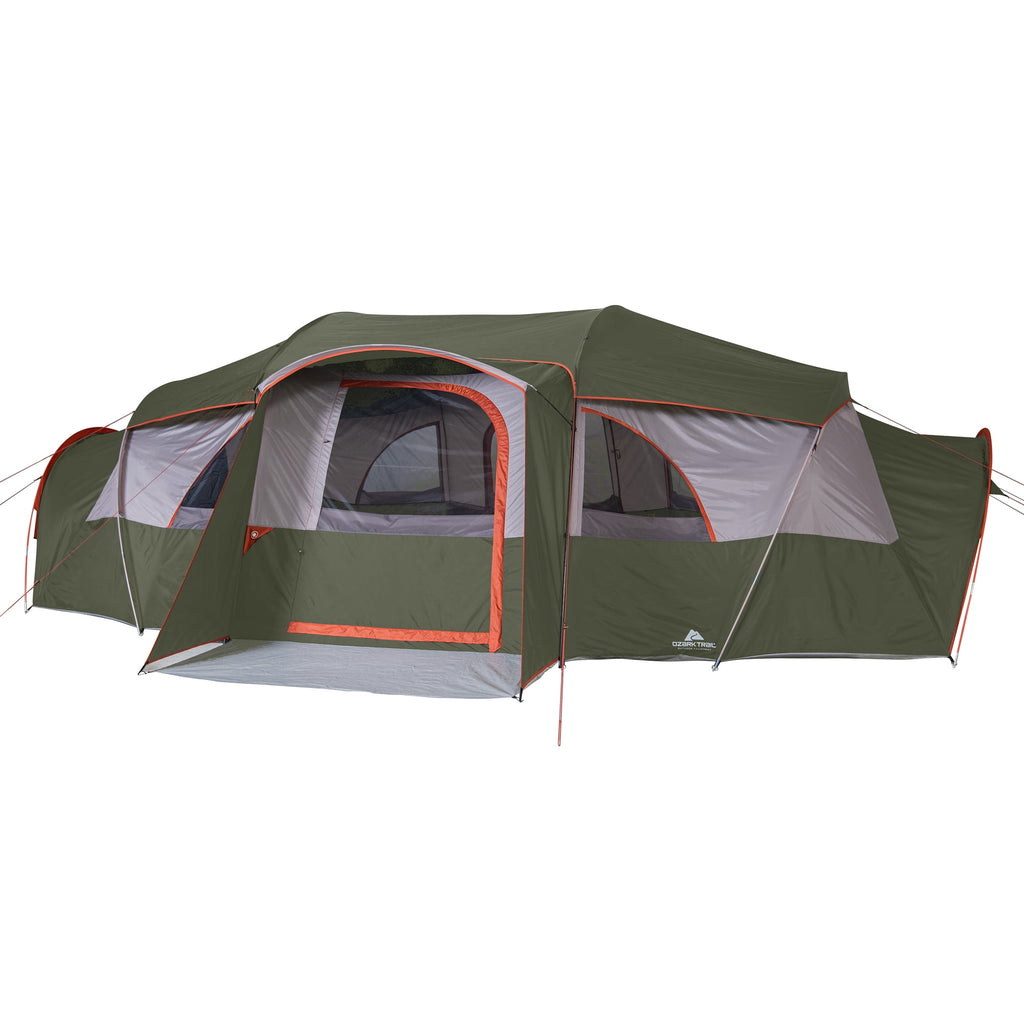 Ozark Trail 18-Person Cabin Tent, with 3 Covered Entrances