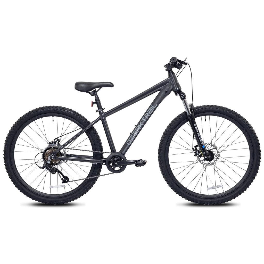 Ozark Trail Timber 27.5 in Mountain Bike, Small Frame, Fits Riders 5 ft 0 in-5 ft 6 in, Black, Adult, Unisex