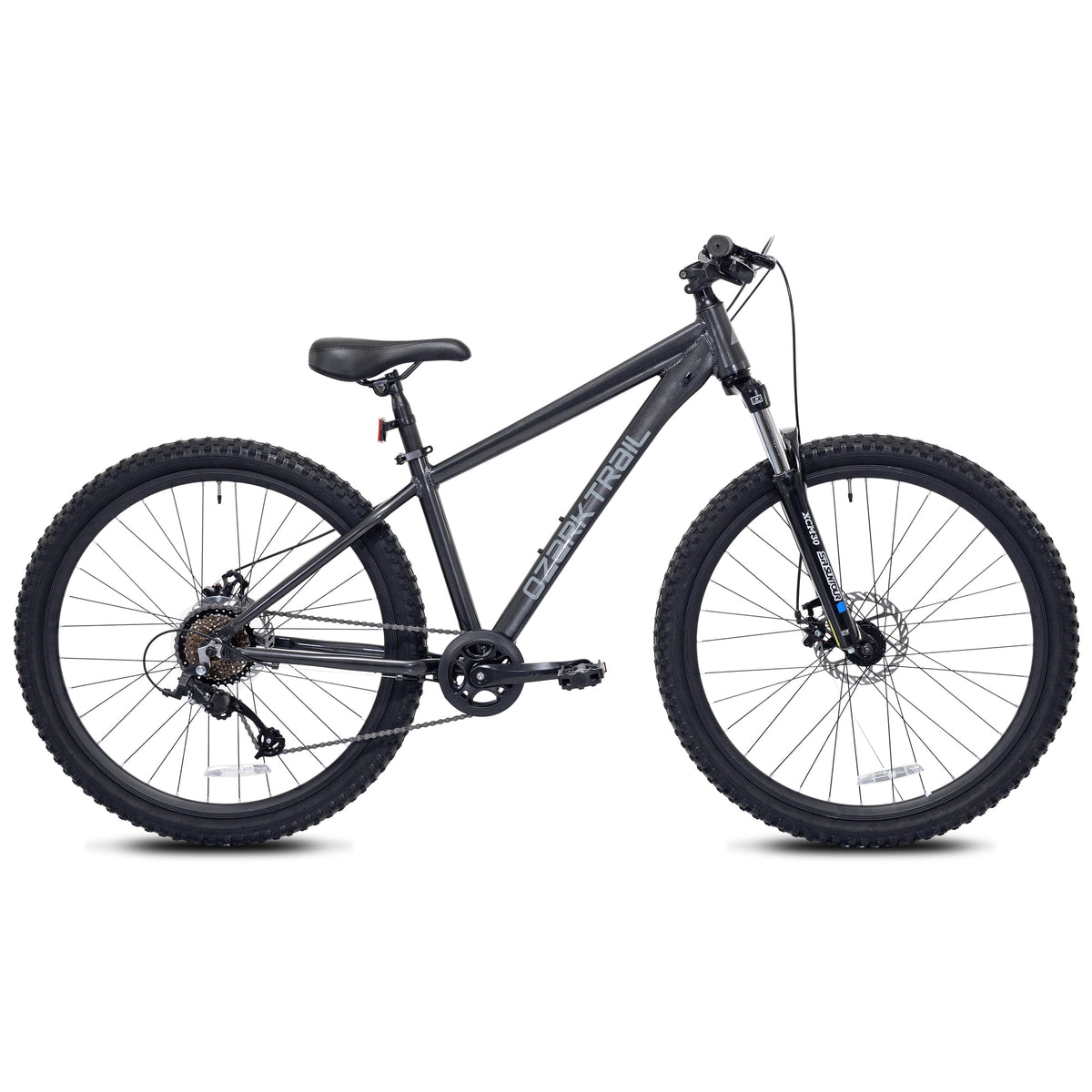Ozark Trail Timber 27.5 in Mountain Bike, Small Frame, Fits Riders 5 ft 0 in-5 ft 6 in, Black, Adult, Unisex