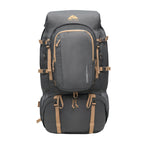 Ozark Trail Adult 60L Hiking Backpack, 420D Hexagon/600D Polyester, Tan and Gray