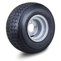 ROADGUIDER Golf Cart Tire Wheel Assembly 18X8.5-8 4-Ply /w 4 Lugs on 4" PCD Silver Rim Installed