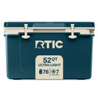 RTIC 52 Qt 76-Can Ultra-Light Ice Chest Cooler, Marine/Canvas