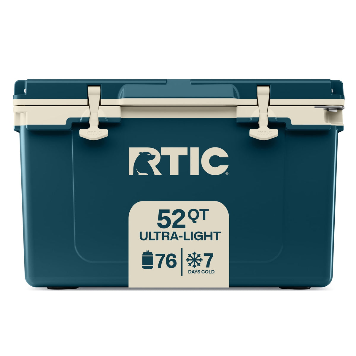 RTIC 52 Qt 76-Can Ultra-Light Ice Chest Cooler, Marine/Canvas