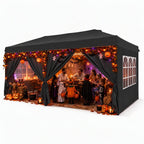 SANOPY 10' x 20' Pop Up Canopy Tent with Air Vent, Removable Sidewalls & Reflective Strips, Outdoor Instant Shelter Gazebo for Party, Camping, Beach