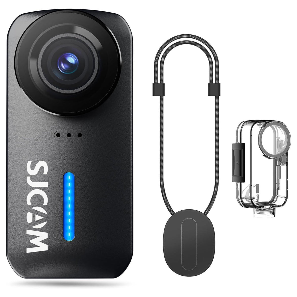 SJCAM C110 4K Ultra HD Action Camera, EIS Stabilization, Waterproof 30M, 125° Wide Angle, Body Camera with Helmet/Chest Mount, Built-in WiFi &