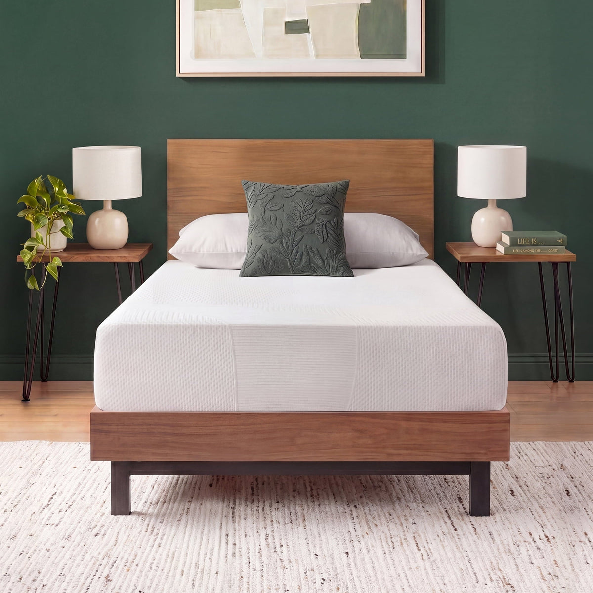 Zinus Spa Sensations 8" Twin Memory Foam Mattress in a Box with Green Tea Infusion and Pressure Relief