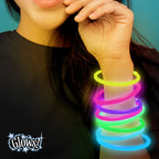 Multicolor Glow Bracelets, 8", 8 Count, by Way To Celebrate