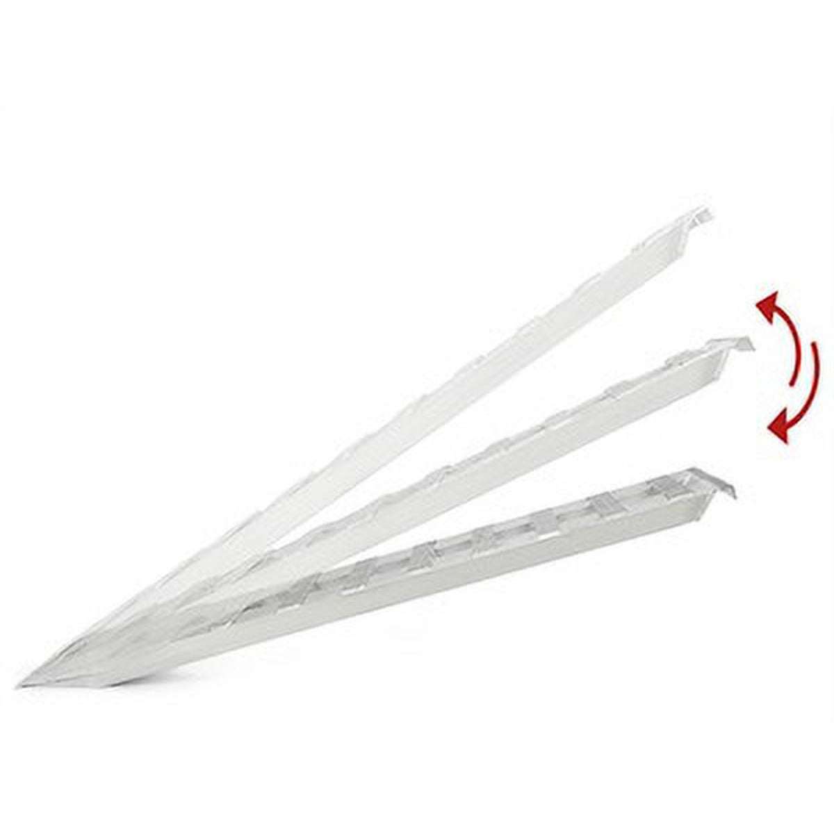 Kojem 60"x15" Aluminum 6800 LBS Loading Trailer Ramps for Truck Car Auto ATV UTV Universal Hook Attaching End Knife Foot 1 pair