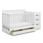 Graco Hadley 5-in-1 Convertible Crib And Changer With Drawer, White - 04586-701