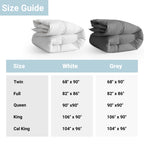 Yalamila Down Comforter Twin Size, 100% Cotton Ultra Soft Duvet Insert for All Season, Hotel Luxury Breathable Goose Feather Down Fiber Bedding