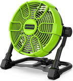 Greenworks 24V 10in 5-Speed Fan 500 CFM With 2.0Ah USB Battery And Charger