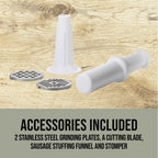 Mossy Oak #12 Electric Meat Grinder & Sausage Stuffer with 2 Stainless Steel Grinding Plates, 700 Watts