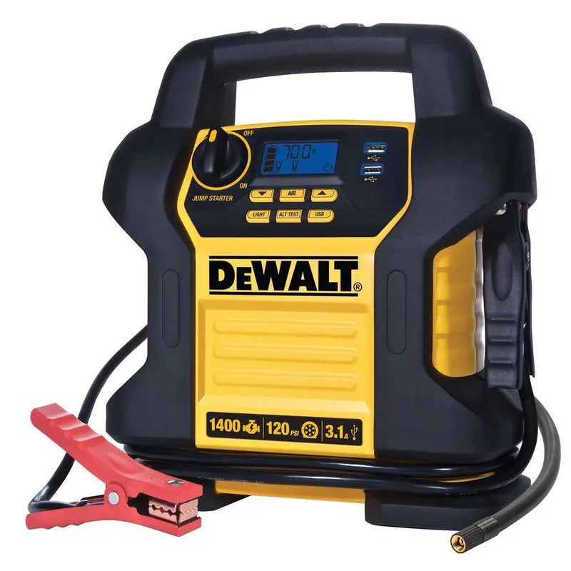 DEWALT 1400 Peak Amp Jump Starter With 120 PSI Digital Compressor - DXAEJ14