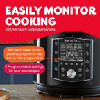 10-in-1 8-Quart Pressure Cooker And Multicooker - Black