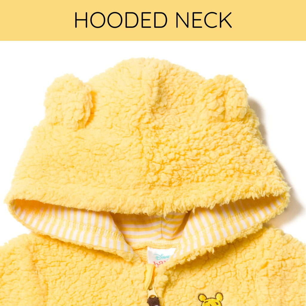 Disney Winnie the Pooh Baby Boy or Girl Cosplay Fleece Hooded Jumpsuit Yellow