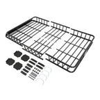 HECASA Upgrade Adjustable Roof Rack Cargo Carrier with Extension,64" x 39" x 6'' Universal, 250LBS Weight Capacity Heavy Duty Steel Car SUV ,Top