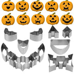 15 Pieces Halloween Pumpkin Carving Kit + Hammer, Professional Stainless Steel Carving Punchers Tools Set, Pumpkin Cutting Sculpting Tool for Halloween Decoration Jack-O-Lanterns