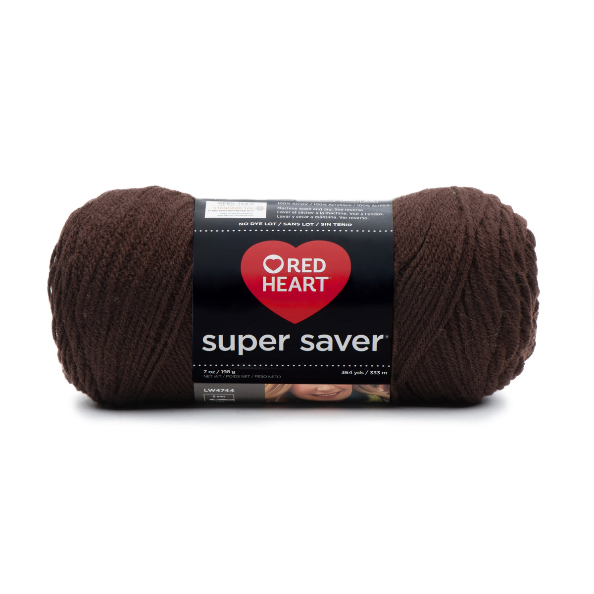 Red Heart Super Saver 4 Medium Acrylic Yarn Black 7oz 198g 364 Yards