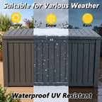 Kdymod Deck Box Outdoor Storage 200 Gallon,Resin Deck Boxes Outdoor Waterproof UV Resistant with Hundles,Outside Lockable Toy Storage for Pool ,Patio