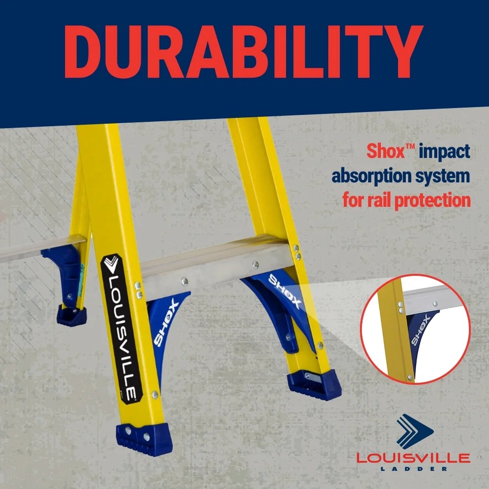 Louisville Ladder 5-Foot Fiberglass Step Ladder, 250-Pound Load Capacity, Type I - FS2005