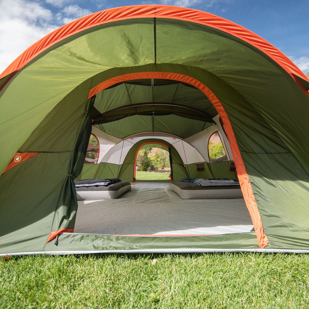 Ozark Trail 18-Person Cabin Tent, with 3 Covered Entrances