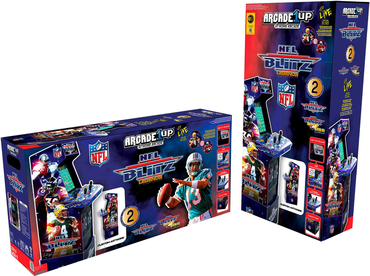 Arcade1Up NFL Blitz Arcade With Riser And Lit Marquee - Multi