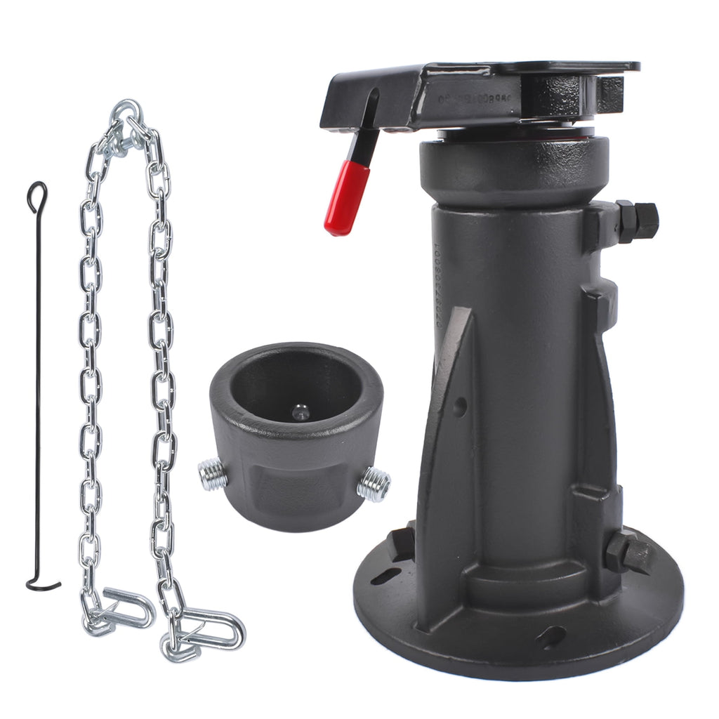 Mustrod C5G1216 Adjustable Cushioned 5th Wheel to Gooseneck Adapter 12" to 16" 20,000 lb for RV Trailer