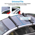 Universal Car Roof Rack Cross Bar, Imountek 43.3in Aluminum Alloy Crossbar with Anti-Theft Lock for Bike Kayak Cargo Luggage, 2 Pieces