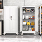 Erosoei 61"H Metal Garage Storage Cabinet with Wheels, Tool Storage Cabinet with 3 Adjustable Shelves