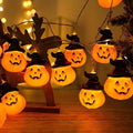 PMMIPNW Halloween LED Fairy String Lights 20LED - Spooky Pumpkin, Witch, Mummy & Cat, 8 Modes with Timer, Designs for Party Decor, Battery Operated Halloween Decorations