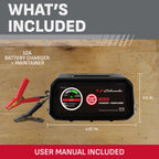 Schumacher Electric 10A Car Battery Charger and Maintainer, 2-in-1 Solution, 12V Sport, Auto, and Marine Batteries, SC1282