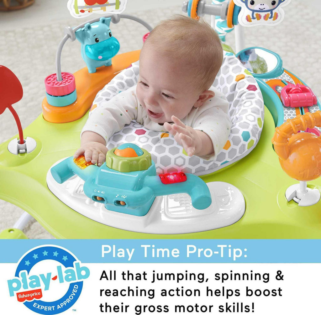 Fisher-Price Fitness Fun Folding Jumperoo Infant Activity Center With Lights And Music - HBM25