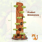 90.5-Inch Modern Multi-Level Cat Tree Tower With 5 Condos, Sisal Scratching Posts And Elevated Perches