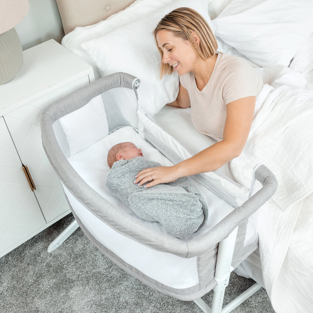 Baby Delight Beside Me Serenity Bassinet and Bedside Sleeper, Pebble Grey