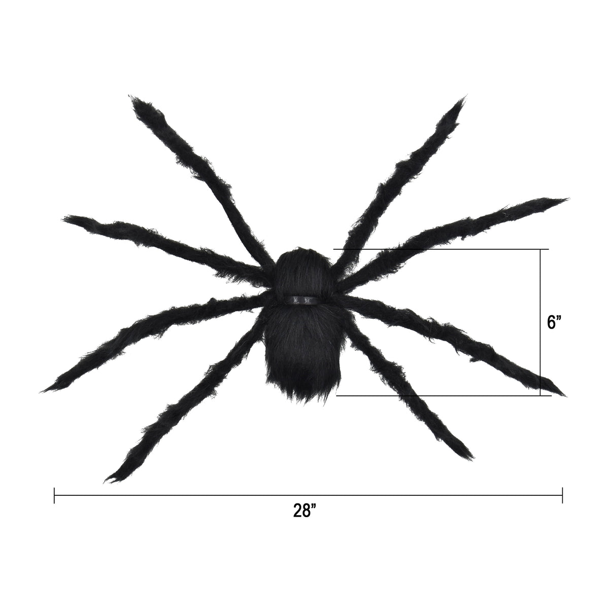 Giant Spider Web with Spider Decoration, Black, 8', Halloween by Way To Celebrate